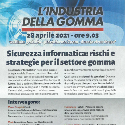 Webinar L'Industria Della Gomma - Sicurezza Informatica