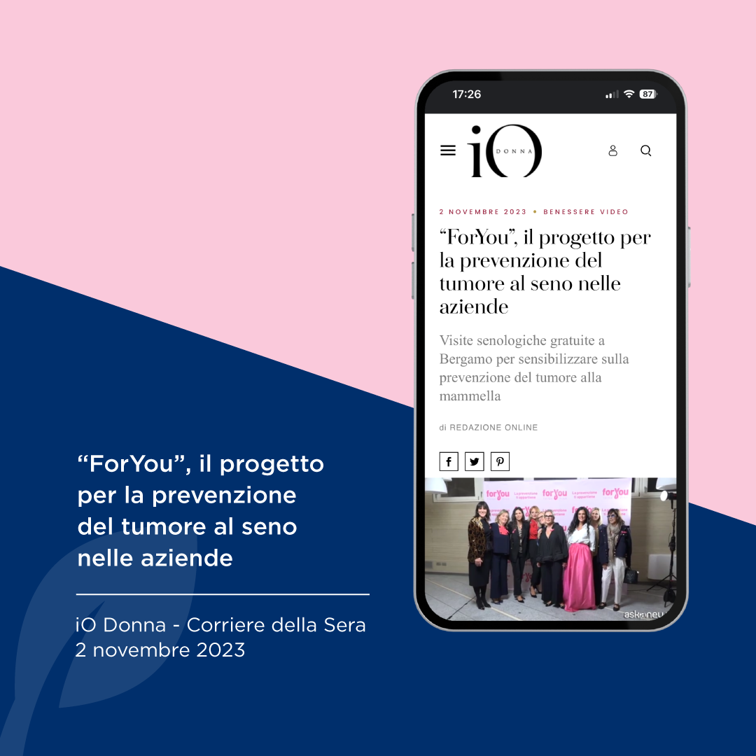 “ForYou”, il progetto per la prevenzione del tumore al seno nelle aziende