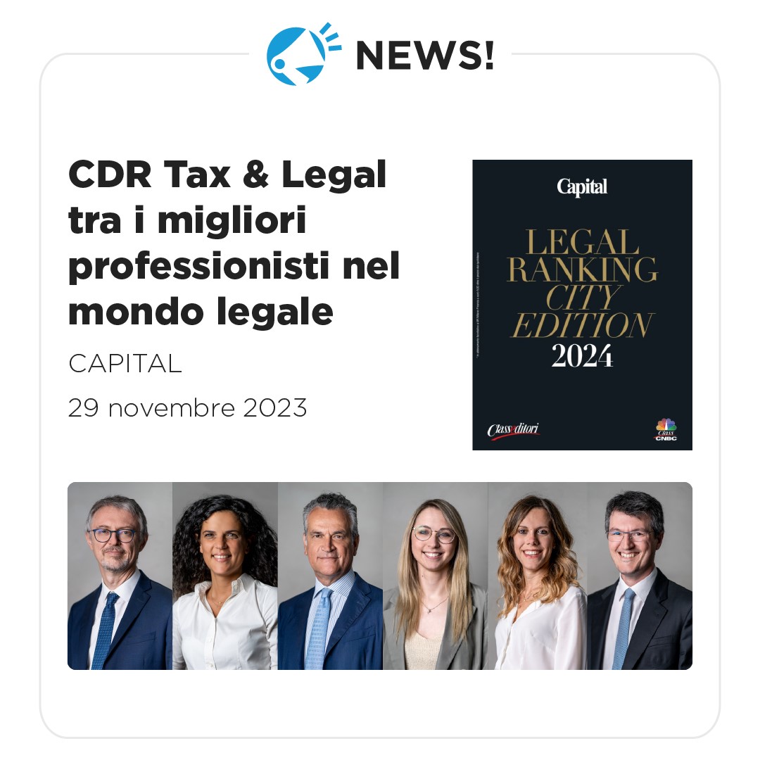 CDR Tax & Legal tra i migliori professionisti nel mondo legale
